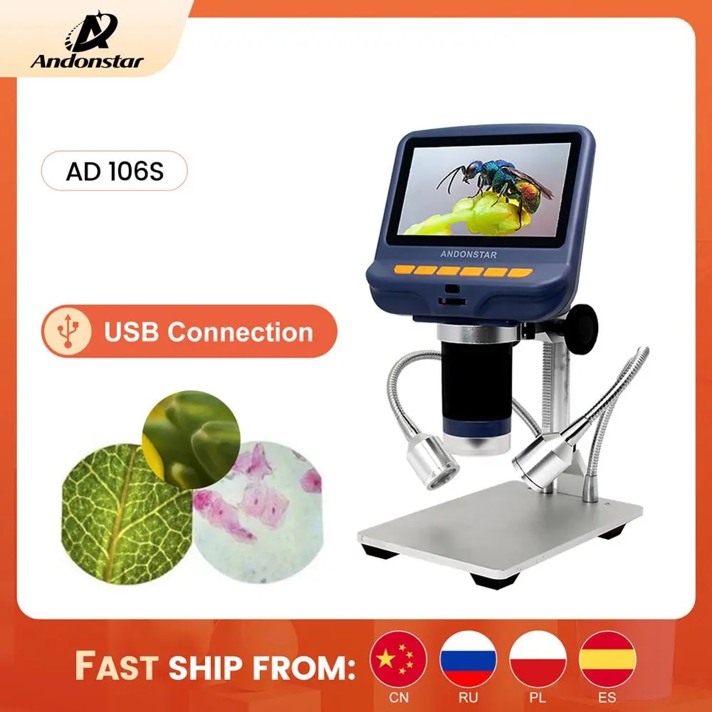93C Andonstar AD106S USB Digital Microscope with Screen for Phone ...
