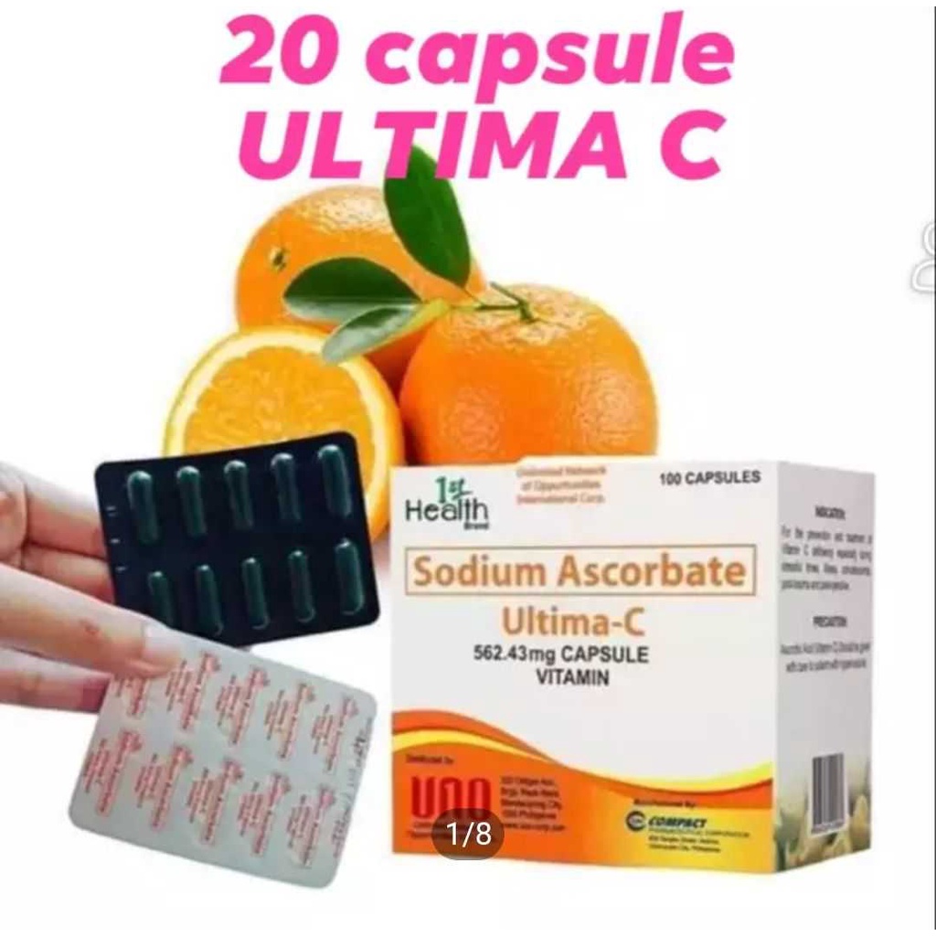 ULTIMA C SODIUM ASCORBATE VITAMINS(20capsule) Shopee Philippines