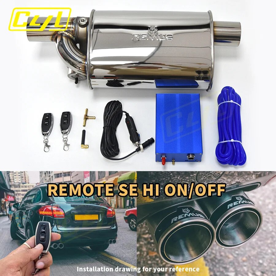 Car Exhaust Pipe Control Valve Sets Control Exhaust Pipe Kit 2.5inch ...