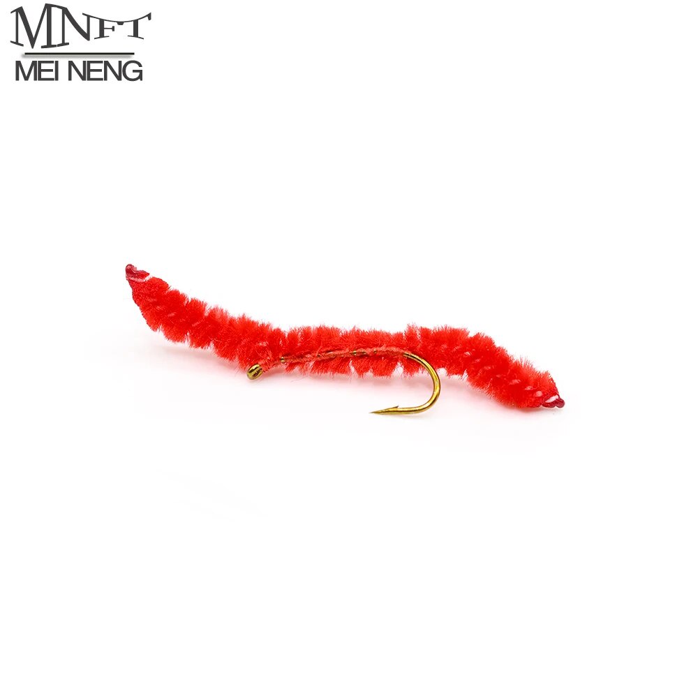 ☢MNFT 10Pcs #10 San Juan Worms Red Nymphs Fly Flies Trout Fishing ♥k*-I ...