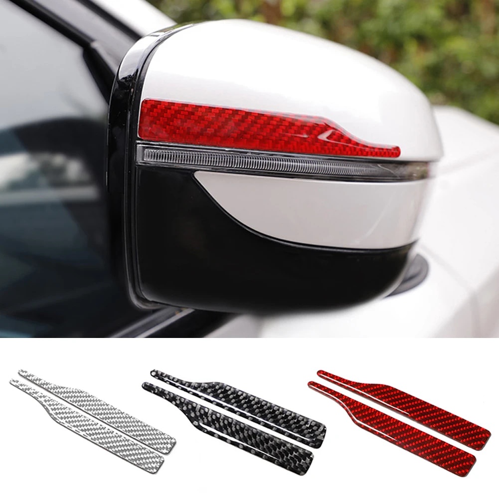 2 Pieces Anti-Scratch Trim Sticker,Carbon Fiber Rearview Mirror ...