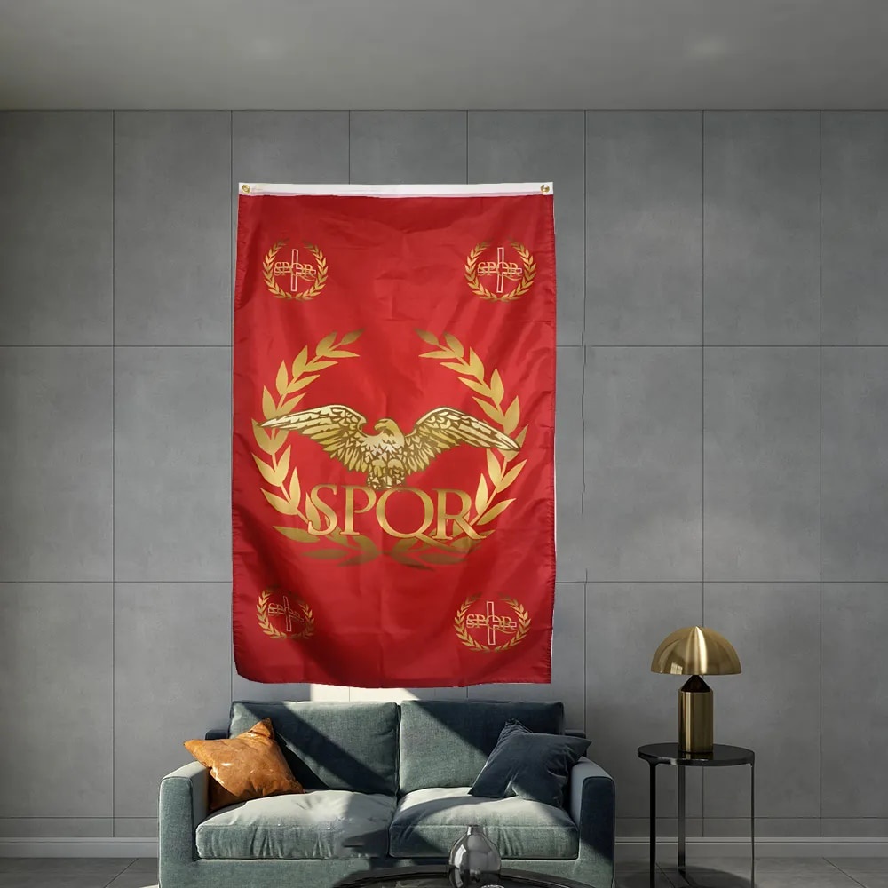 Western Roman Empire Senate People of Rome SPQR History Flag Shaft ...