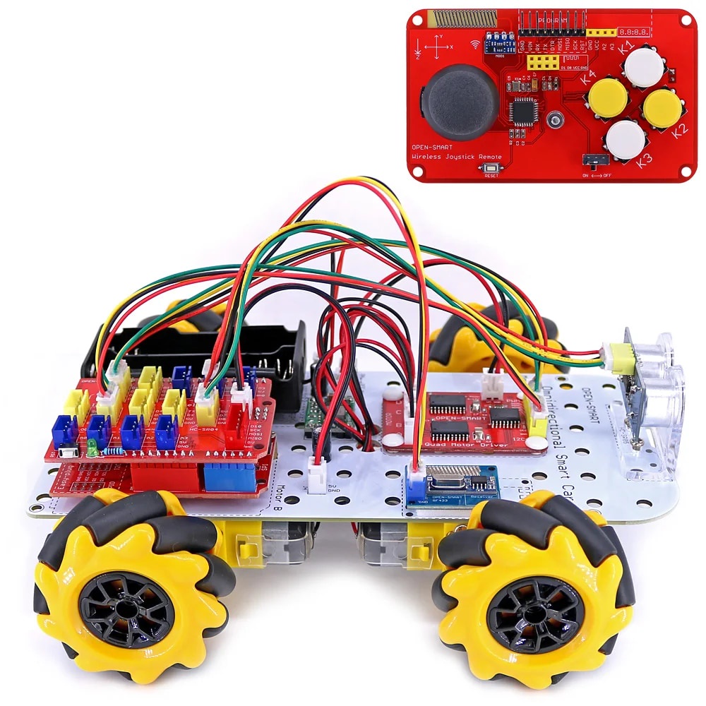 360 Degree Omnidirectional Wireless JoyStick Remote Control 4WD Smart ...