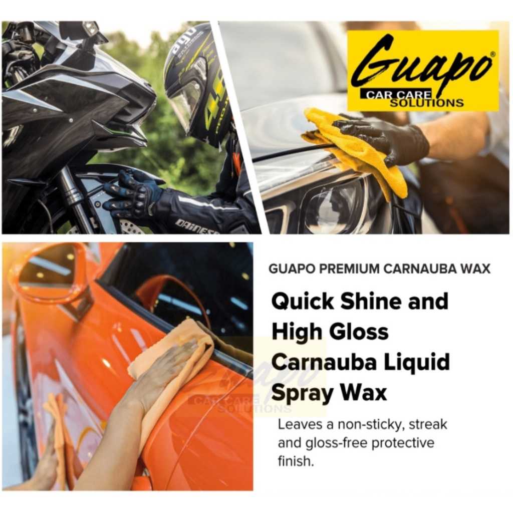 Guapo Car Care Premium Carnauba Wax with Pure Carnauba Liquid Wax 500ml