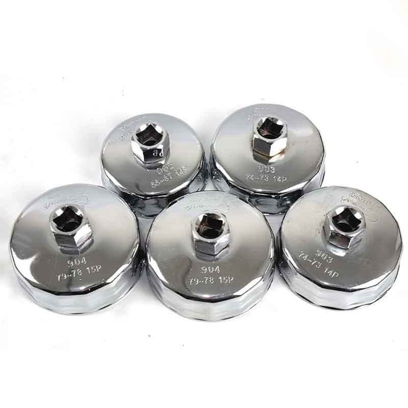 1pc 1/2 Square Drive 65mm86mm 14 Flutes End Cap Oil Filter Wrench Auto