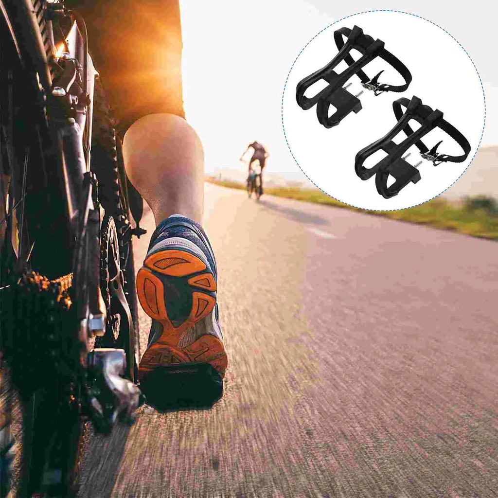 ⚜Spinning Pedal Anti-slip Bike Bicycle Pedals Belt Fixed Gear Cycling ...