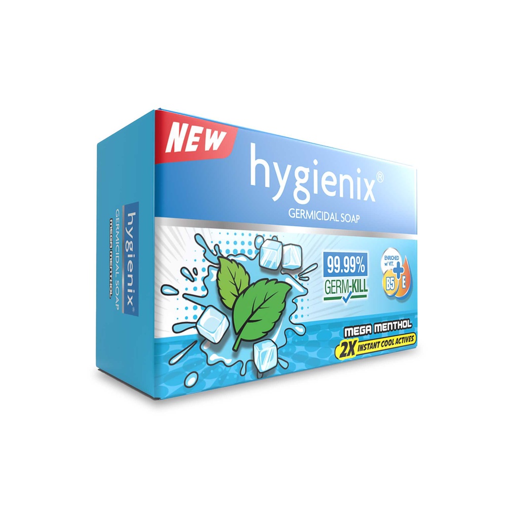 Hygienix AntiBacterial Germicidal Bar Soap with 3x Moisturizer Mega Menthol 125g Shopee
