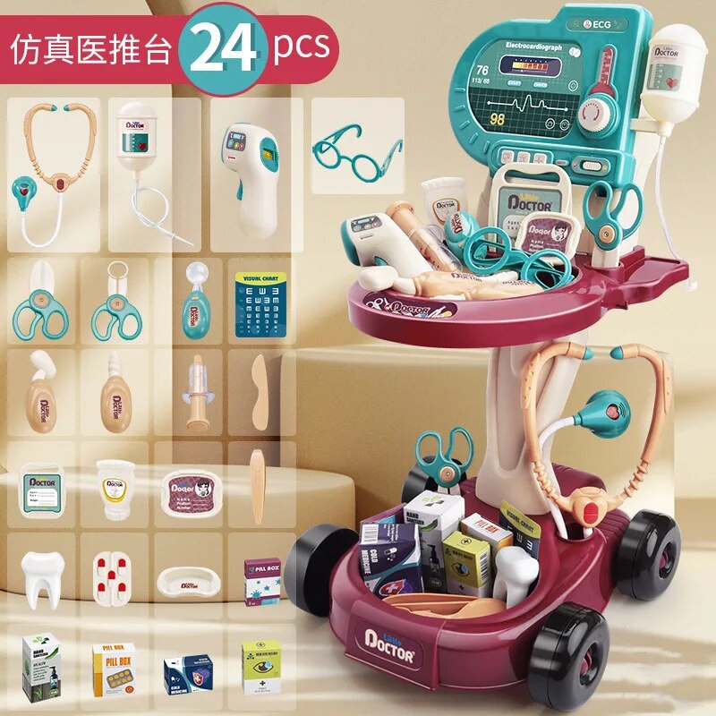 Large Children's Simulation Doctor Toy Suit Medicine Kit Toolbox Nurse ...