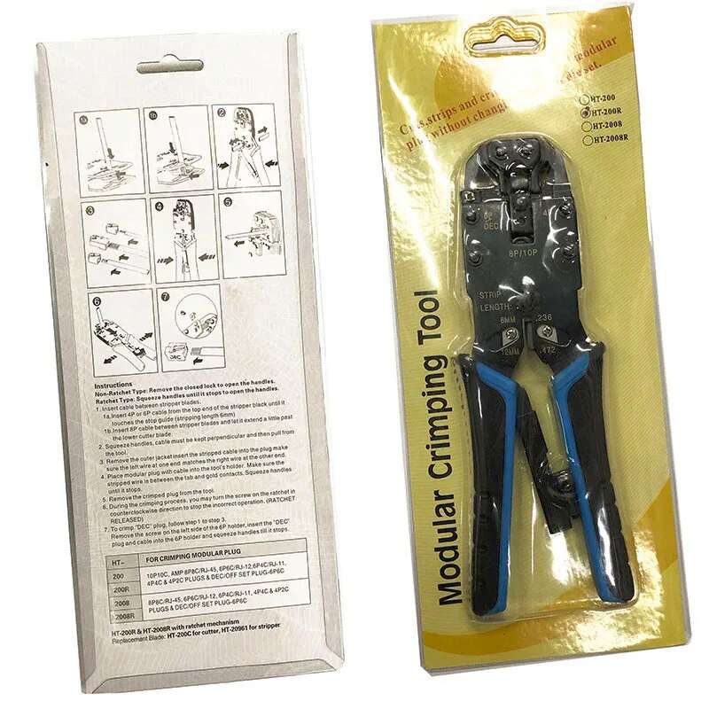 rj45 crimper RJ11 RJ45 Crimping Tool Ethernet Network LAN Cable Crimper ...