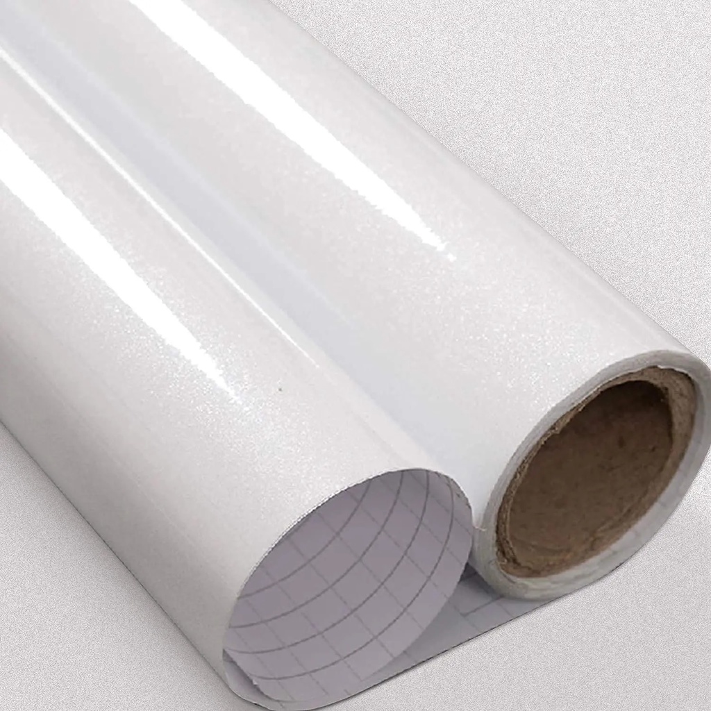 43F Glossy White Waterproof Stickers Peel and Stick Wallpaper Self