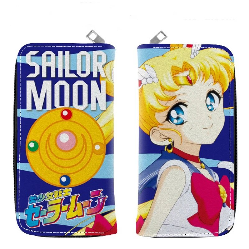 유anime Cartoon Sailor Moon Designer Pu Leather Long Wallet Y2k Women