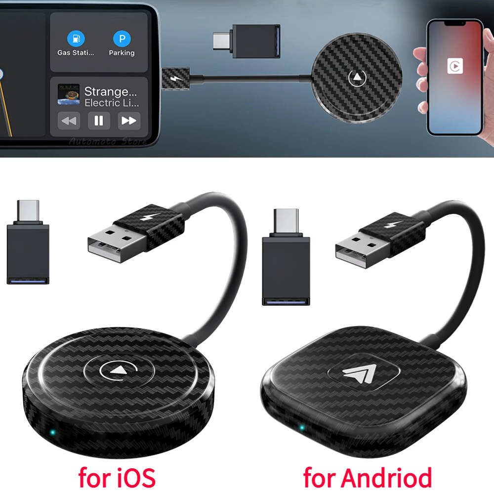 USB trådlös CarPlay Adapter Dongle för Apple iOS Car Auto