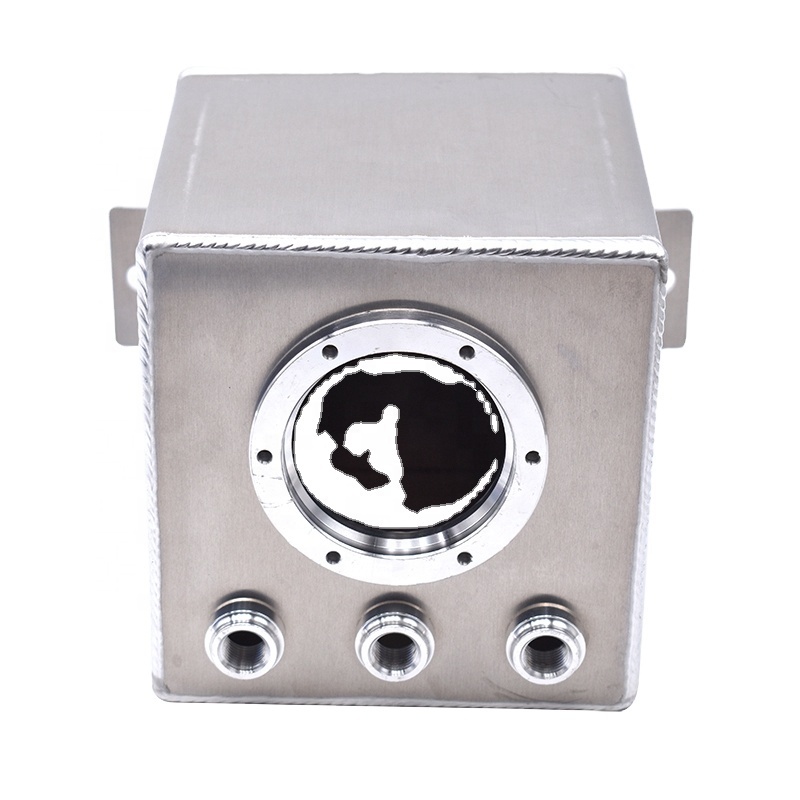 Universal 2L Aluminum Fuel Surge Tank Fuel Cell Tank For Fuel Pump