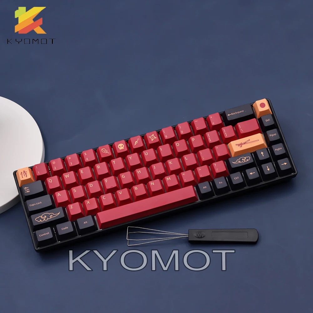 KYOMOT GMK Red Samurai Cherry Profile PBT Sub Dye Korea Keycaps