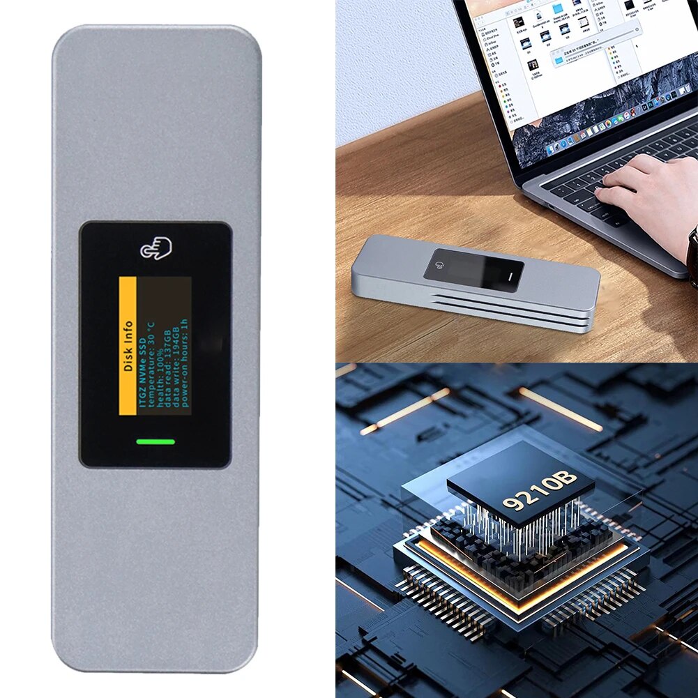 웃M.2 NVMe NGFF Hard Drive Enclosure 10Gbps Hard Disk Case M-key M.2 SSD ...