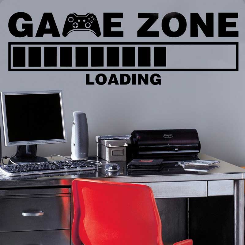 Gamer Vinyl Wall Sticker Internet Cafe Game Studio Gamer Room ...