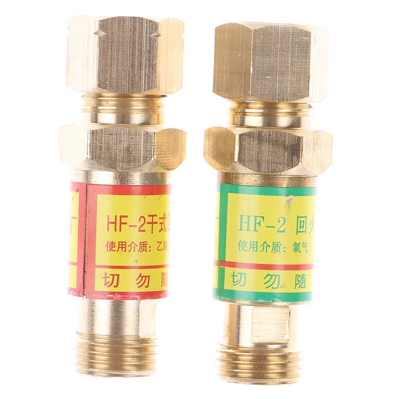 Acetylene Check Valve Flashback Arrestor Set – M16x1.5, Flame Buster For Welding Torch (Oxygen & Acetylene, Pair)