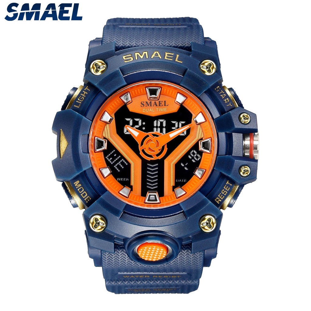 New SMAEL Sport Watch for Man Dual Time Watch for Men Shock