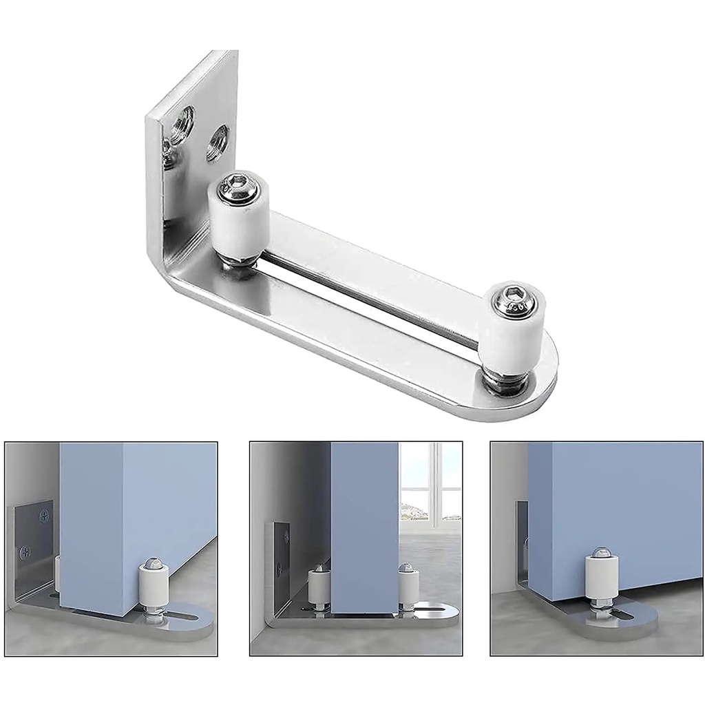 WOLFBIED Wall-mounted Floor Guide Stainless Steel Barn Door Floor Guide ...
