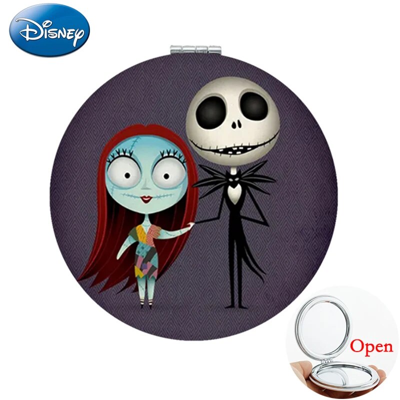 59N Disney Jack Skellington And Sally Photos Makeup Mirrors Vintage