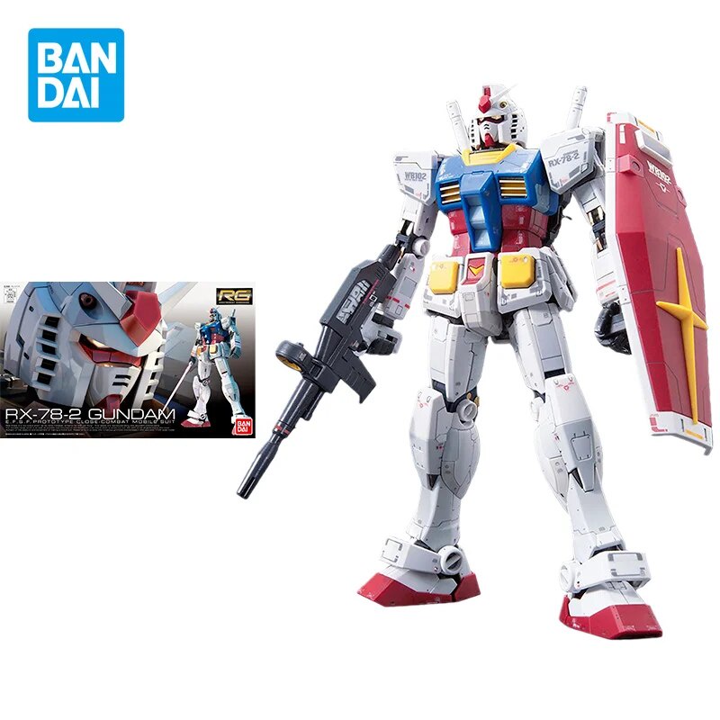 31I Bandai Original Gundam Model Kit Anime Figure 1/144 RG 01 RX-78-2 ...