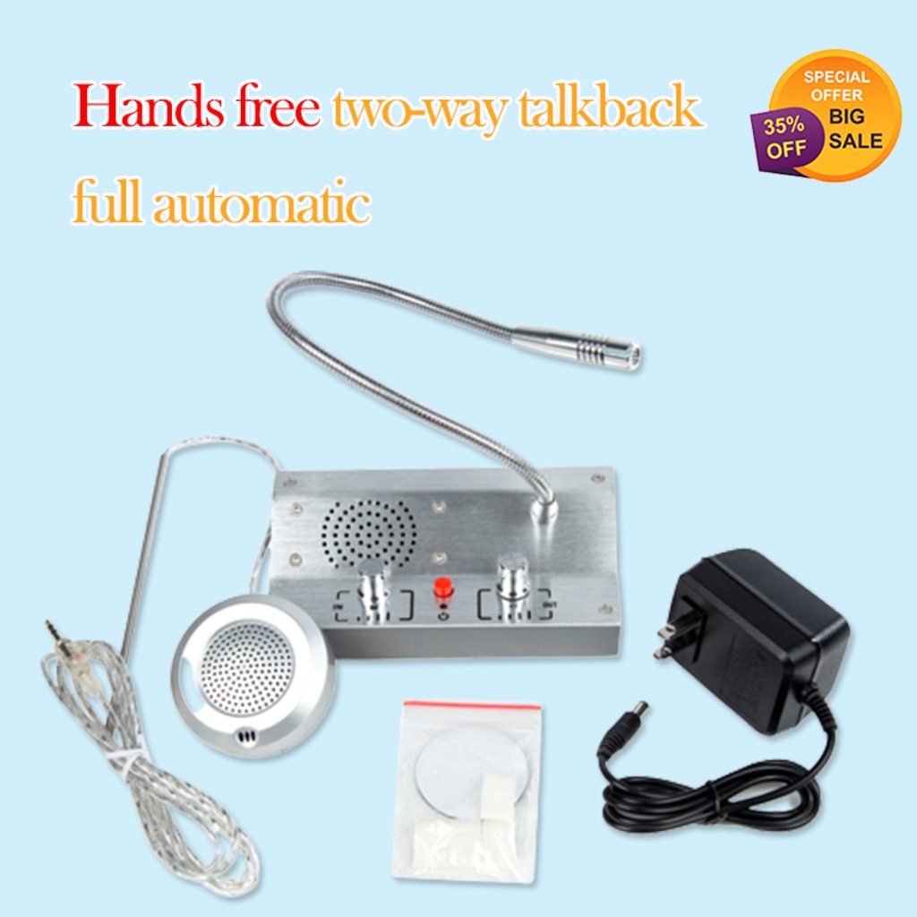 Dual Way Window Speaker Intercom System 2 Way Intercom Microphone for ...