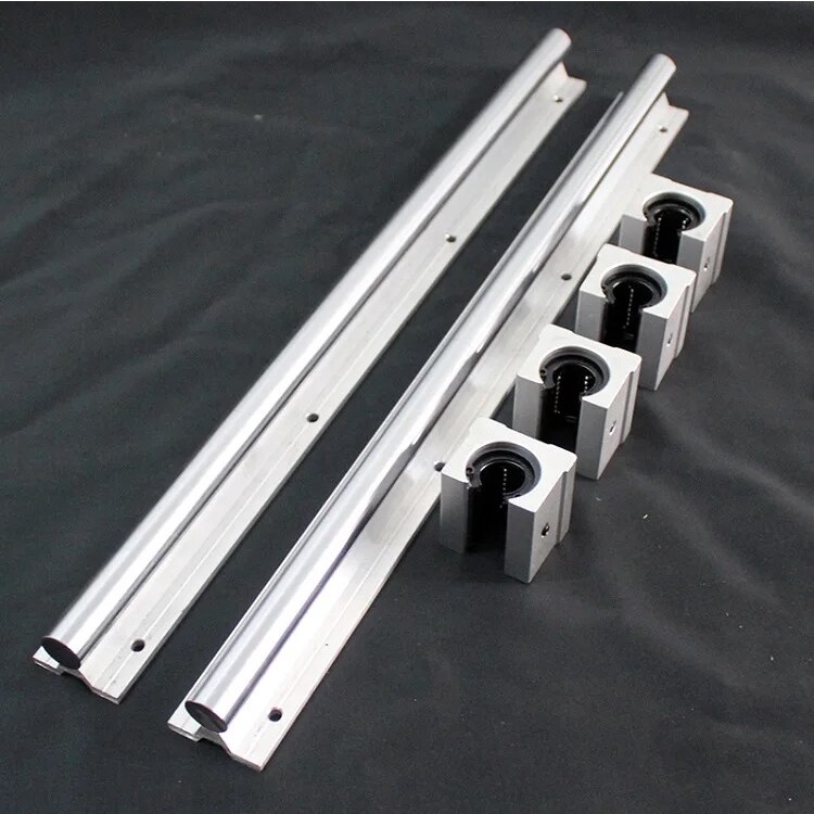 2pcs SBR25 25mm 1400mm Support Linear Guide Rail + 4pcs SBR25UU Linear ...