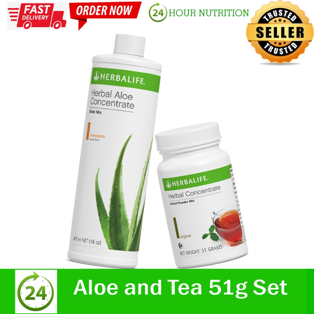 Herbalife Herbal Aloe Concentrate and Tea 51g Set (Available in