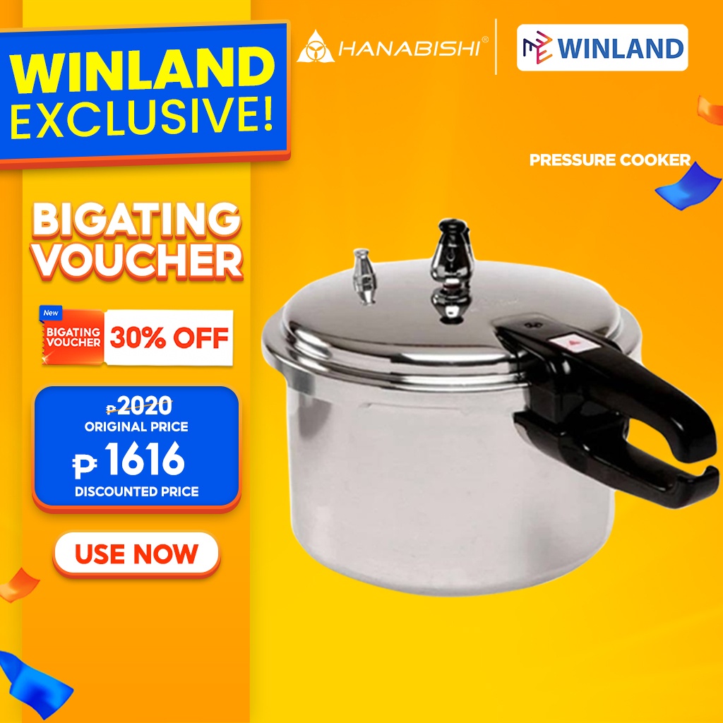 [7396]HANABISHI by Winland Pressure Cooker 10 Quarts Shopee Philippines