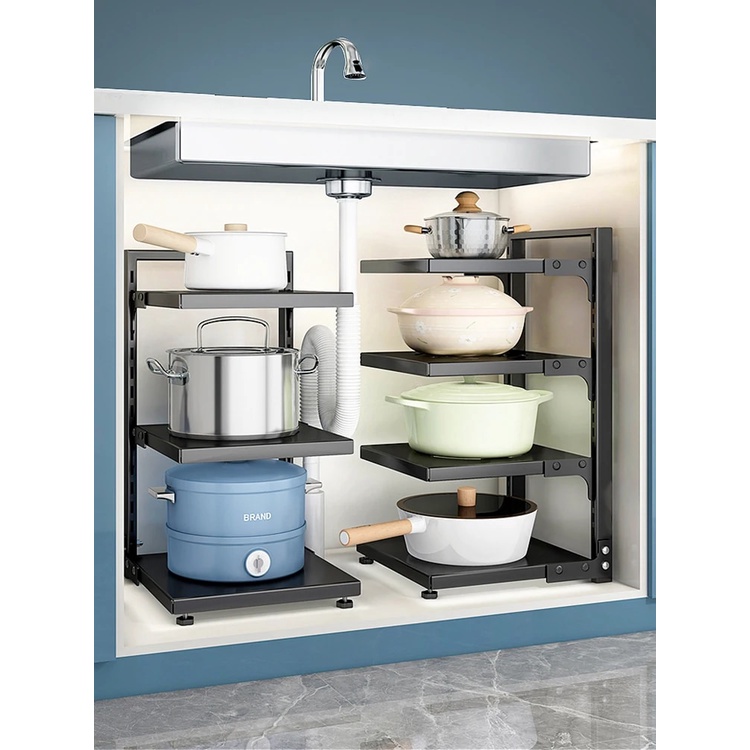 Kitchen Accessories Shelving Home Floor Multilayer Pot Storage ...