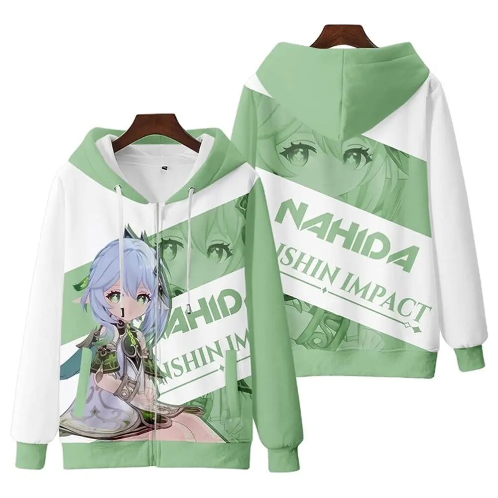 96c 2022 Genshin Impact Nahida 3d Printed Cosplay Hooded Sweatshirt