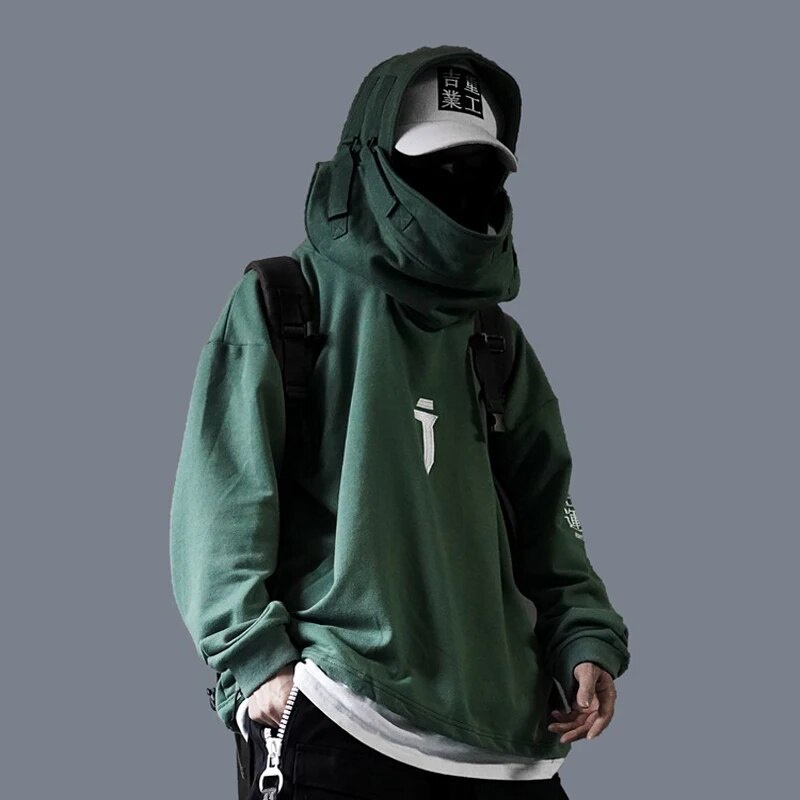 77f Japanese Hoodies Techwear Streetwear Hoodie Pullover Men Harajuku