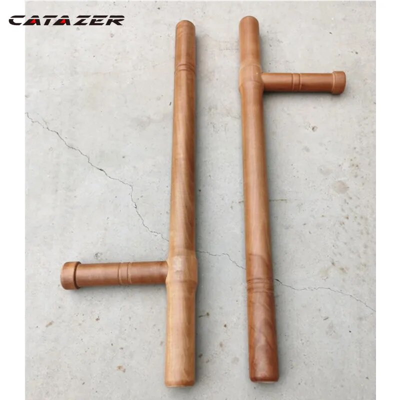 Catazer T Sharp Ancient Martial Arts Double Wooden Crutches Chinese