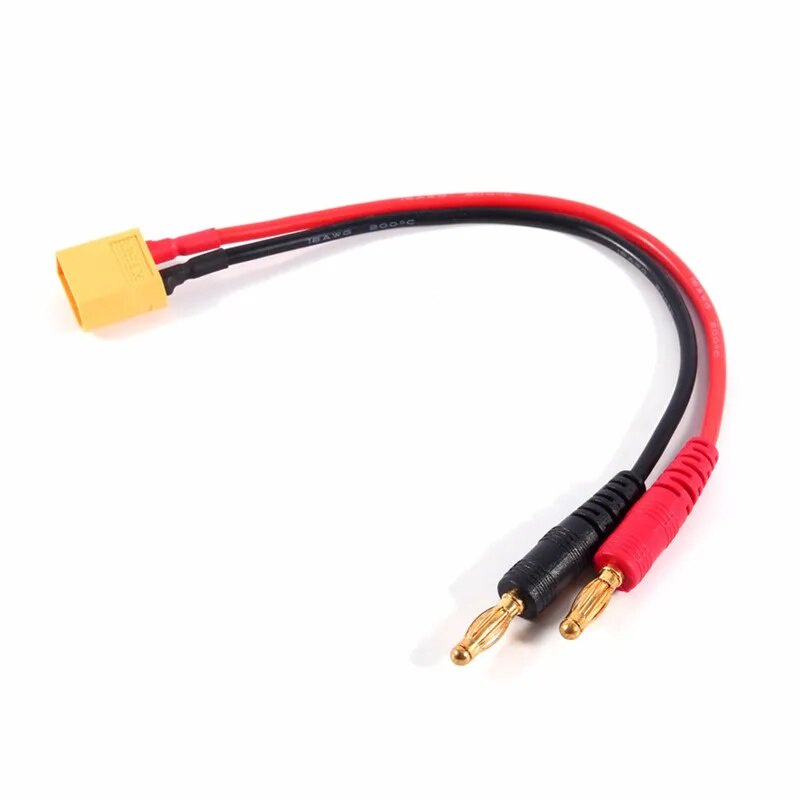 58t RC XT60 Connector to 4mm Banana Bullet Wire Plug Charge Cable ...