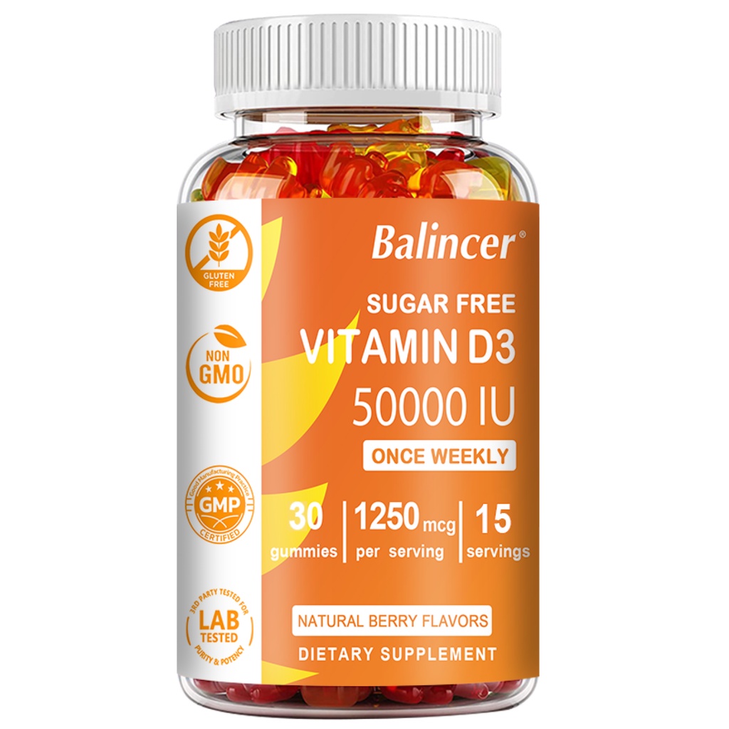 Vitamin D3 Gummies 50000 IU 60 Vegan Gummies Delicious Healthy