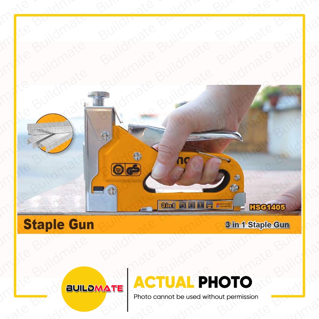 INGCO Staple Gun 3 in 1 Heavy Duty Staplers Stapler Gun Tacker Tucker
