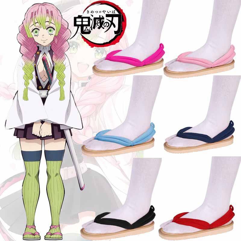 Anime Demon Slayer Kimetsu No Yaiba Cosplay Shoes Kamado Nezuko Kanroji Mitsuri Clogs Slippers