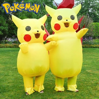 Pikachu Inflatable Costume Pokemon Kids Adult Mascot Anime