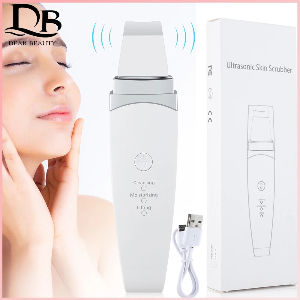 61Y Skin Scrubber Ultrasonic Electric Shovel EMS Micro-current Firming ...