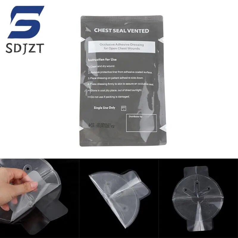 41N 1Pc Medical Vent Chest Seal Occlusive Adhesive Dressing for Open
