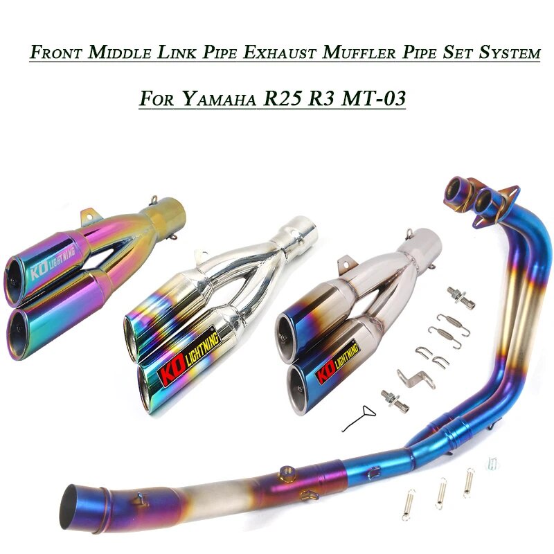 18U For Yamaha R3 R25 MT03 Full Exhaust System Lossless Refit Original