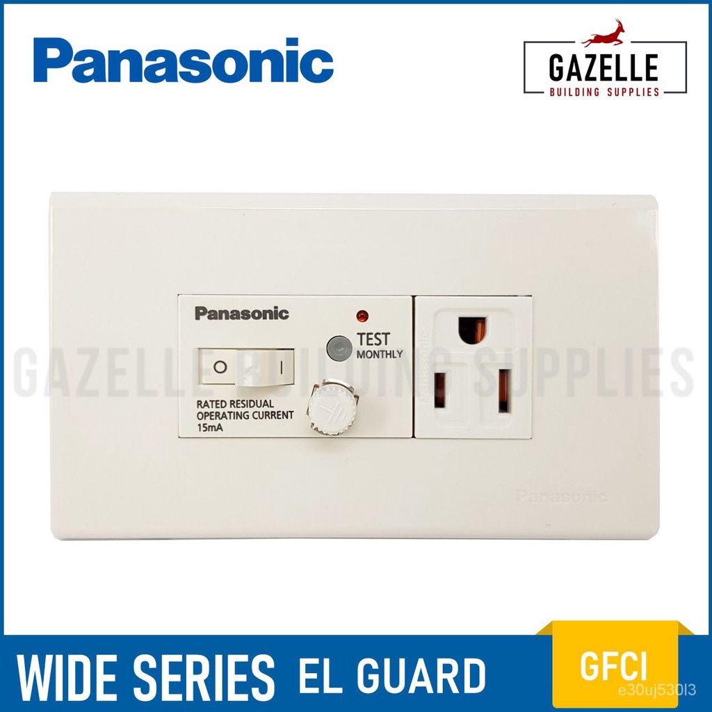 Panasonic Wide Series GFCI EL Guard Grounding Receptacle WEGP1741WK5