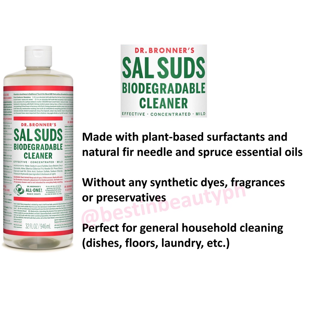 Dr Bronner's Sal Suds Liquid Cleaner 32 oz Shopee Philippines