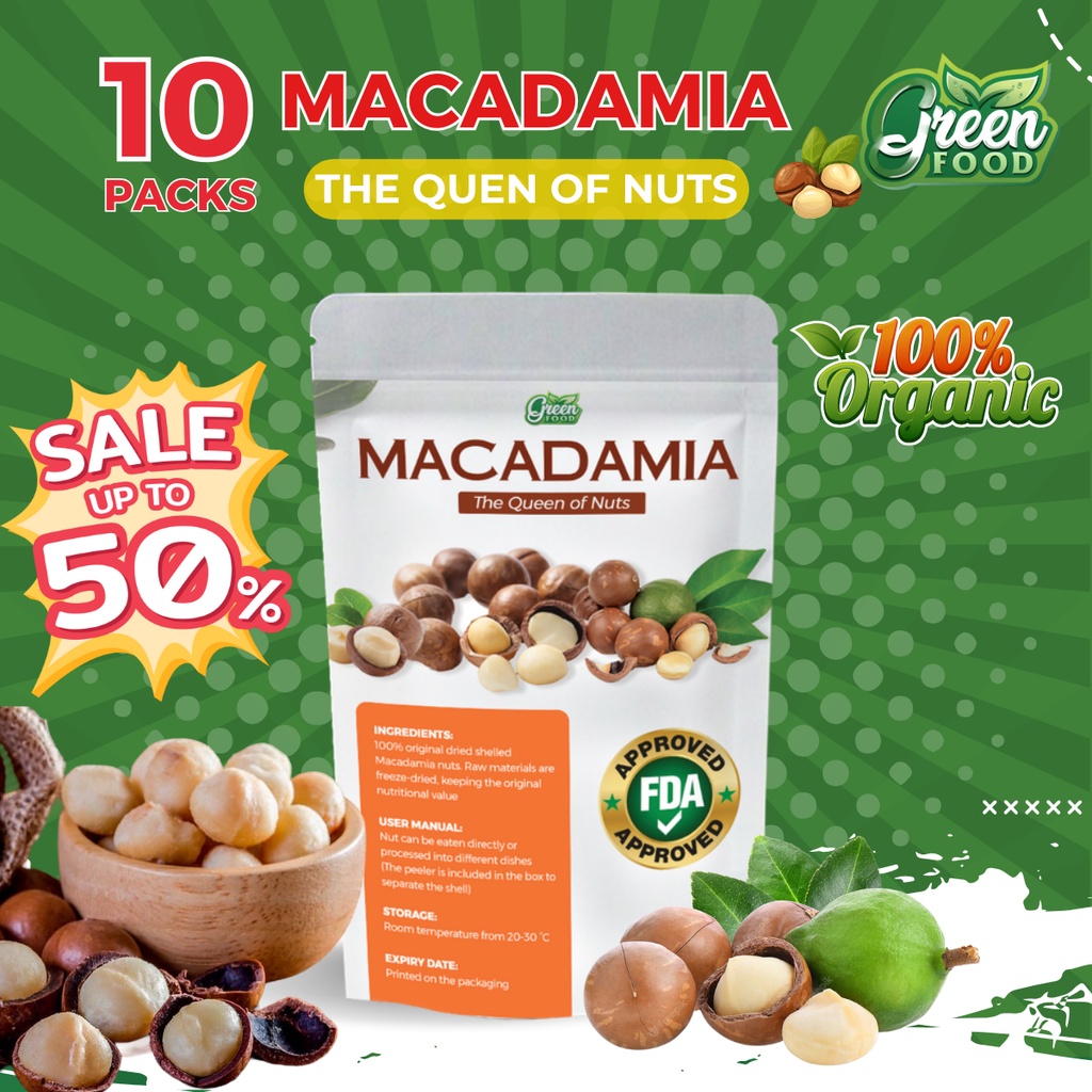 Crispy Roasted Macadamia nuts Nutritious Snacks Good for people with