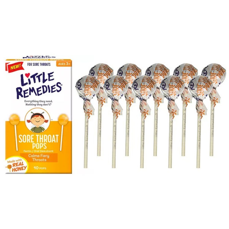 Little Remedies Sore Throat Pops Made With Real Honey 10 Count Shopee Philippines
