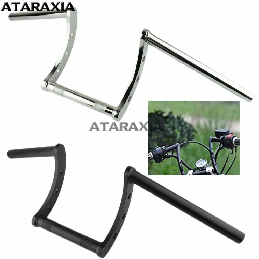 070 bike Black Motorcycle 7/8 22mm Drag Handlebar Z Bars Pullback