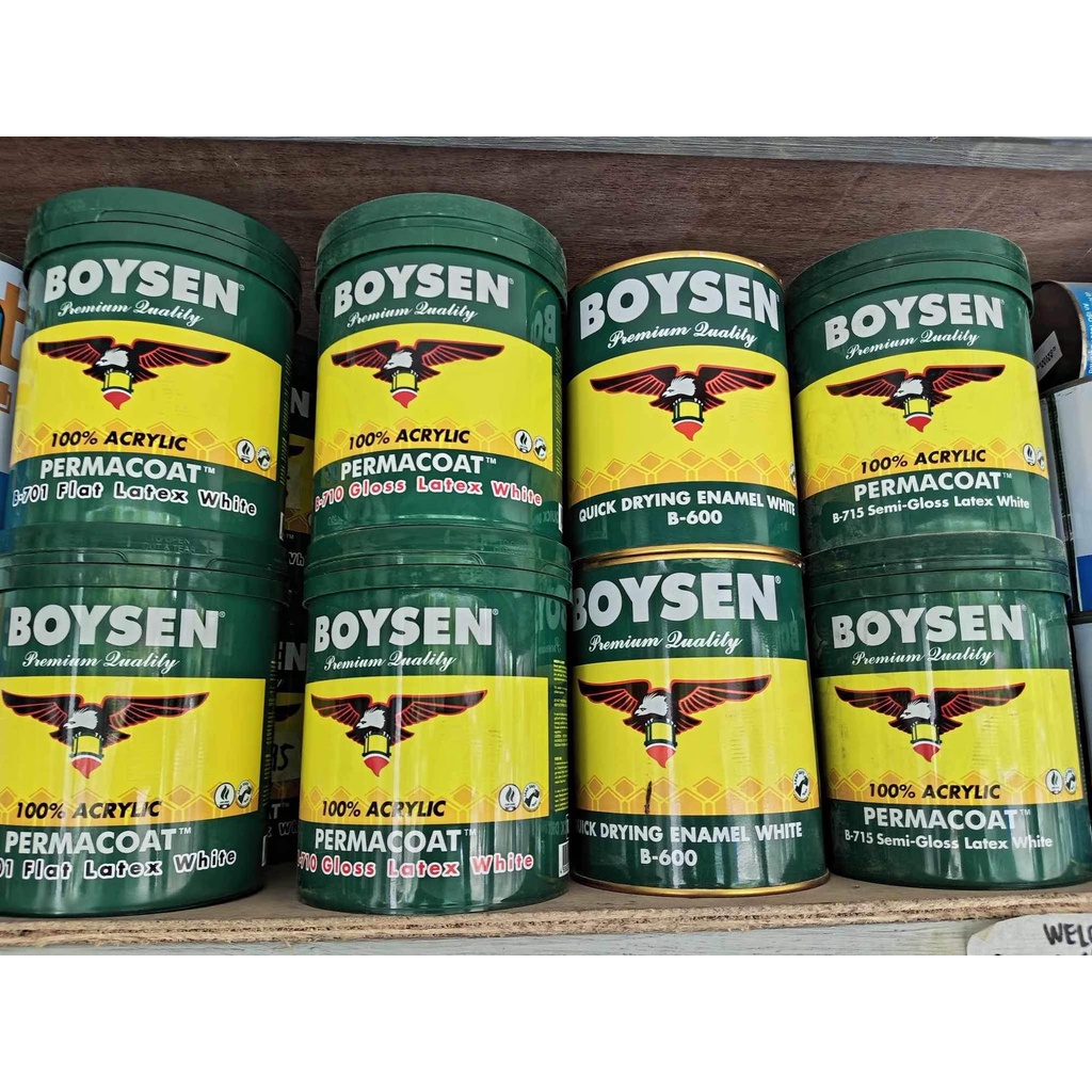 Original BOYSEN PERMACOAT WHITE AND QUICK DRY ENAMEL PAINT 1L 4L ...