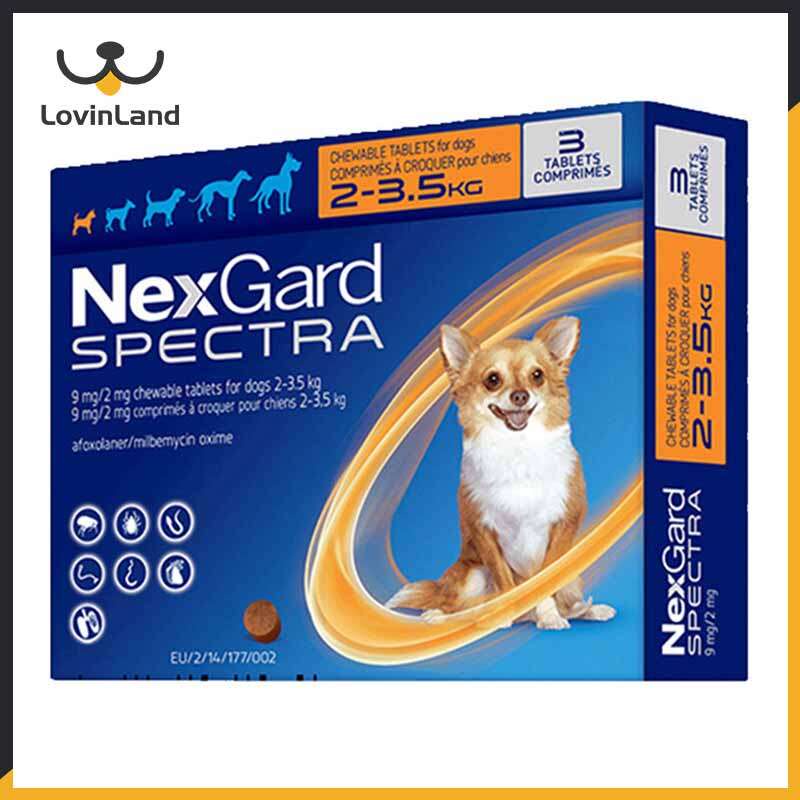 NexGard Spectra Flea Tick Heartworm Deworming Chewable Treatment for ...