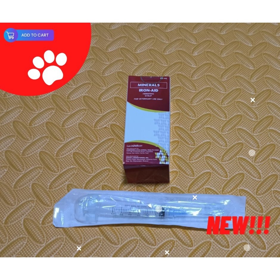 2024 for Syringe Dogs Hematinic Iron Syrup with Aid 60ml Cats FREE ...