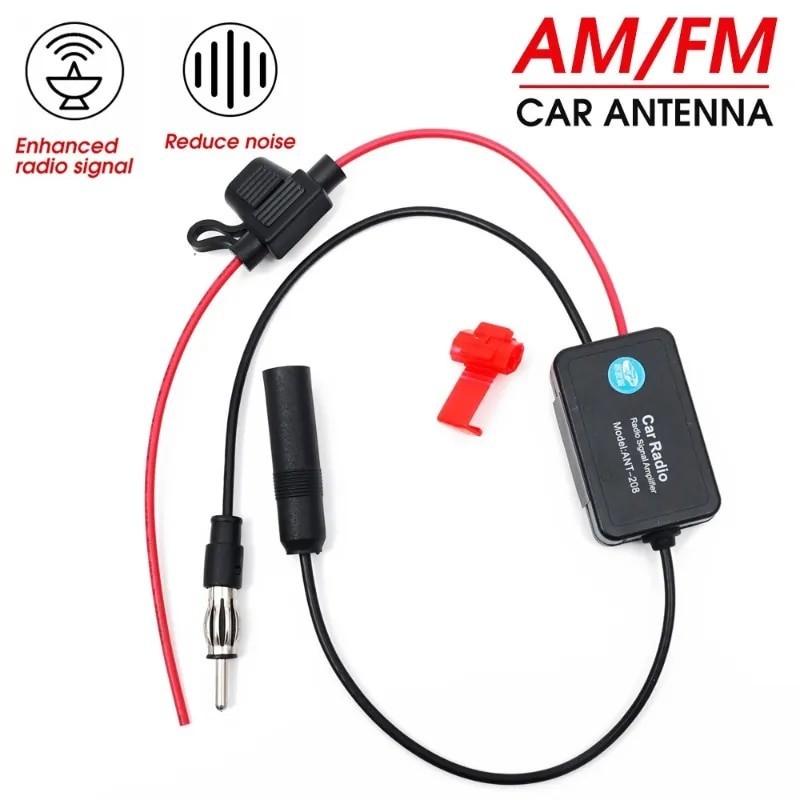 Universal FM Radio Signal Car Antenna Signal Amplifier Anti ...